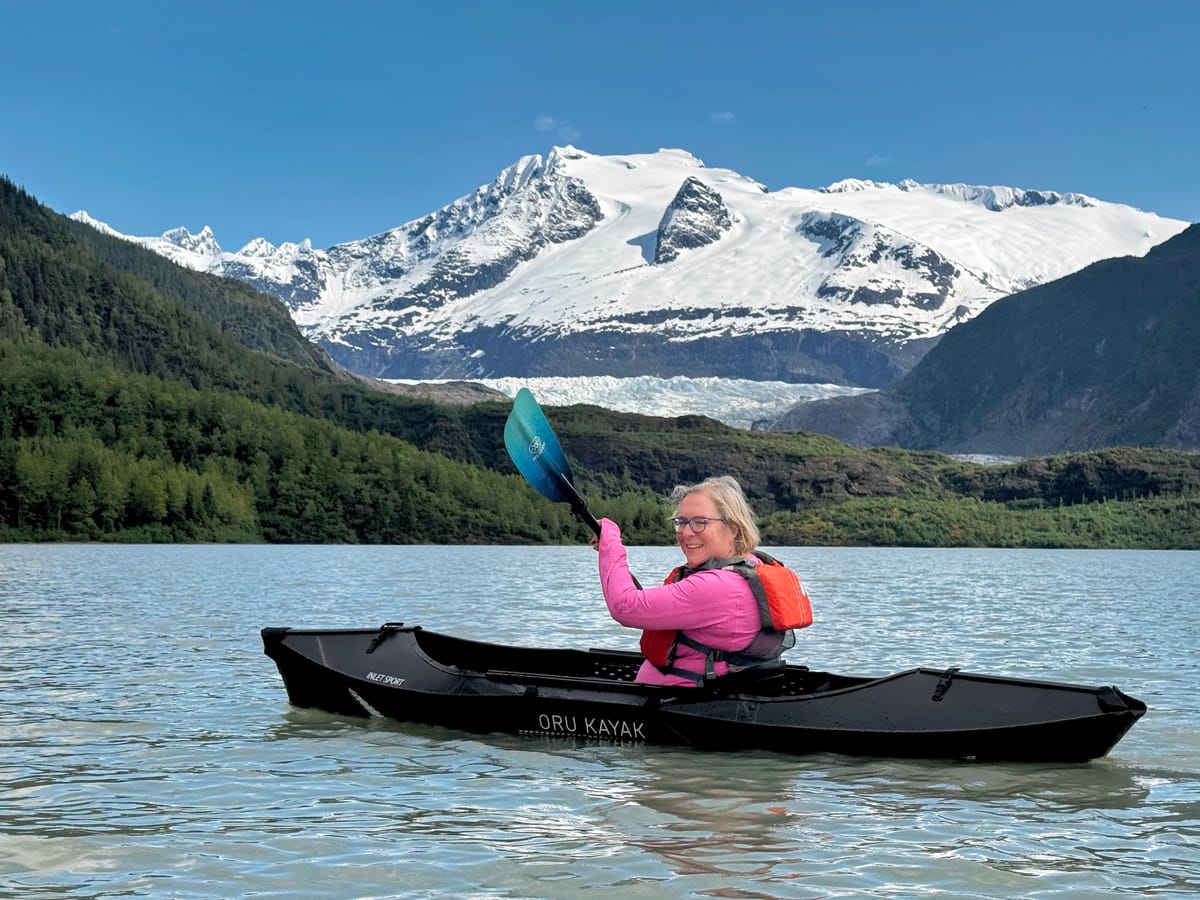 Outdoors at the glacier
